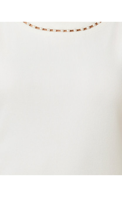 VANNA KNIT TOP, RESORT WHITE