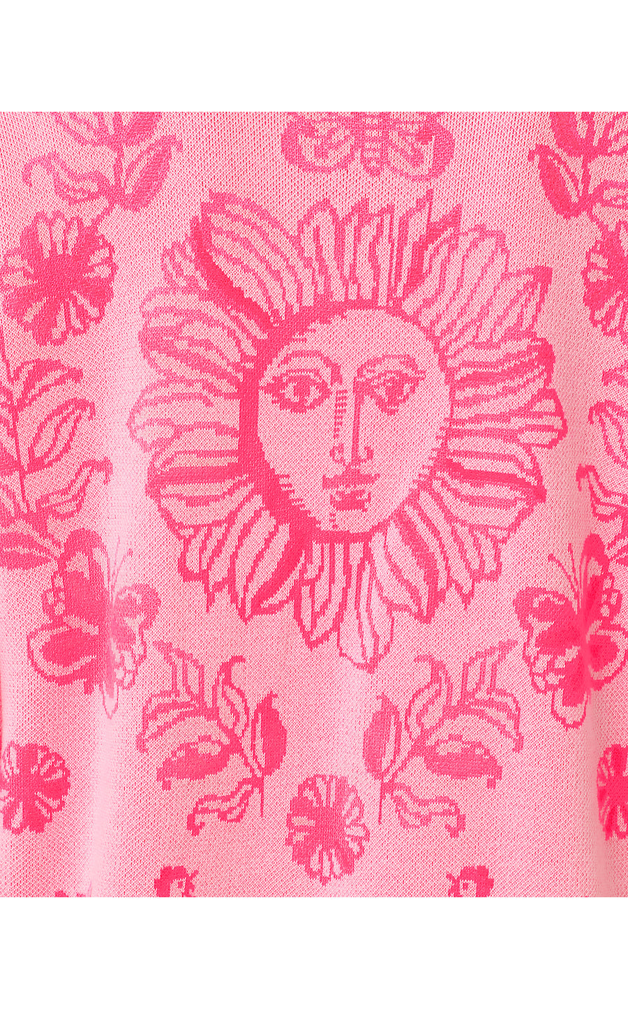 MARALISA CARDIGAN, CONCH SHELL PINK FOLLOW THE SUN JACQUARD