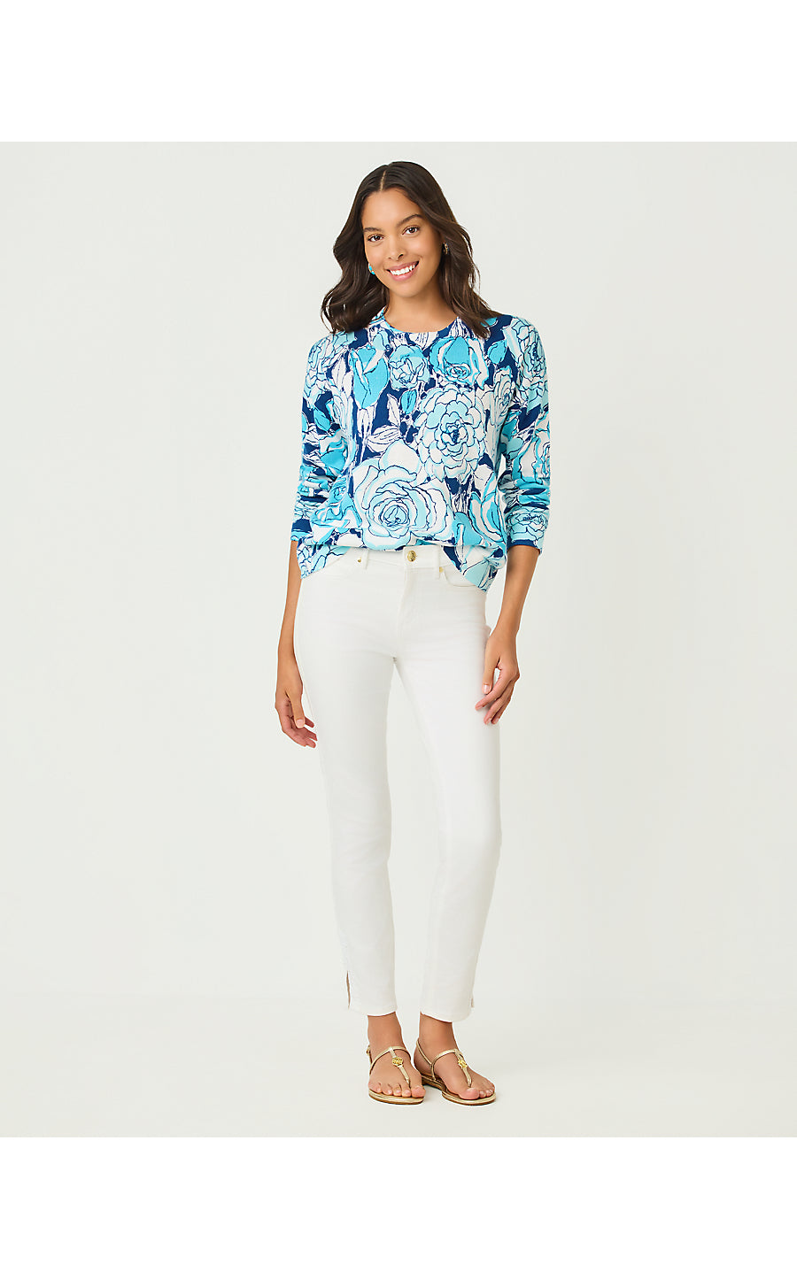 TENSLEY SWEATER, CAPRI BLUE ROSANNA