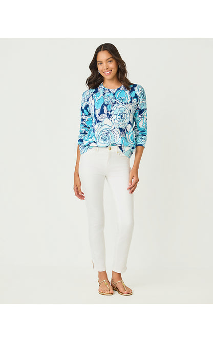 TENSLEY SWEATER, CAPRI BLUE ROSANNA