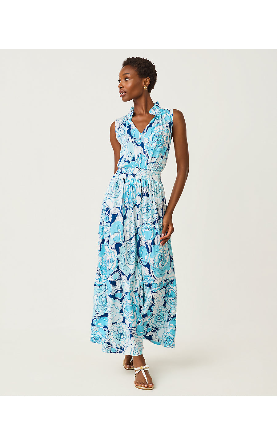 AMIRIA MAXI DRESS, CAPRI BLUE ROSANNA