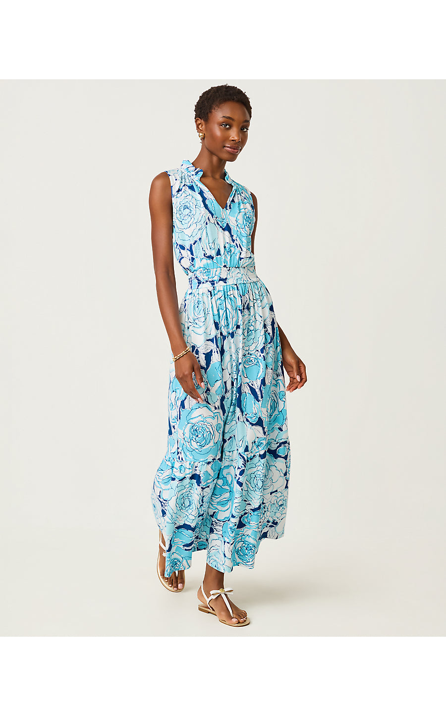 AMIRIA MAXI DRESS, CAPRI BLUE ROSANNA