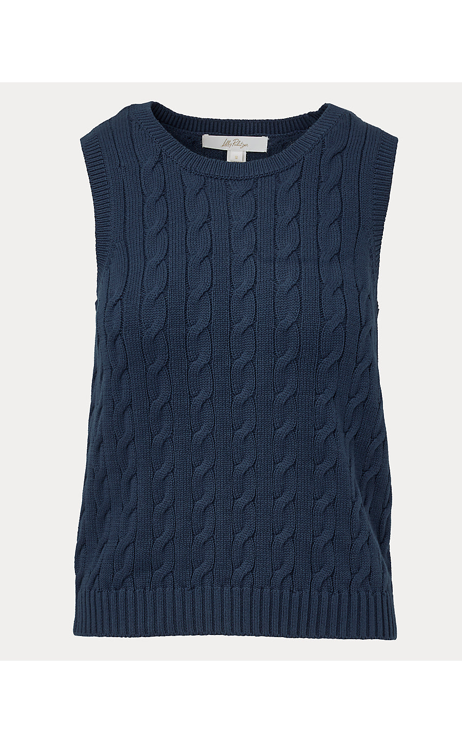 BROCKTON CREW NECK SWEATER TANK, LOW TIDE NAVY