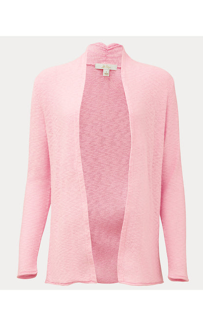FARETTA LONG LENGTH CARDIGAN, PINK MUSE