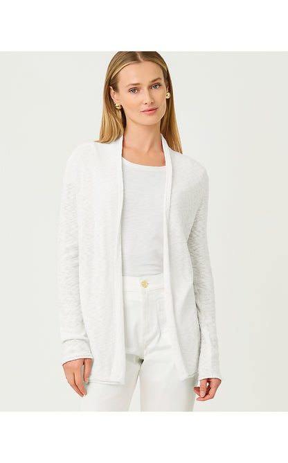 FARETTA LONG LENGTH CARDIGAN, RESORT WHITE