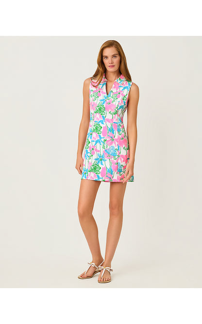 TWILA SKIRTED ROMPER, RESORT WHITE VINEY LINEY