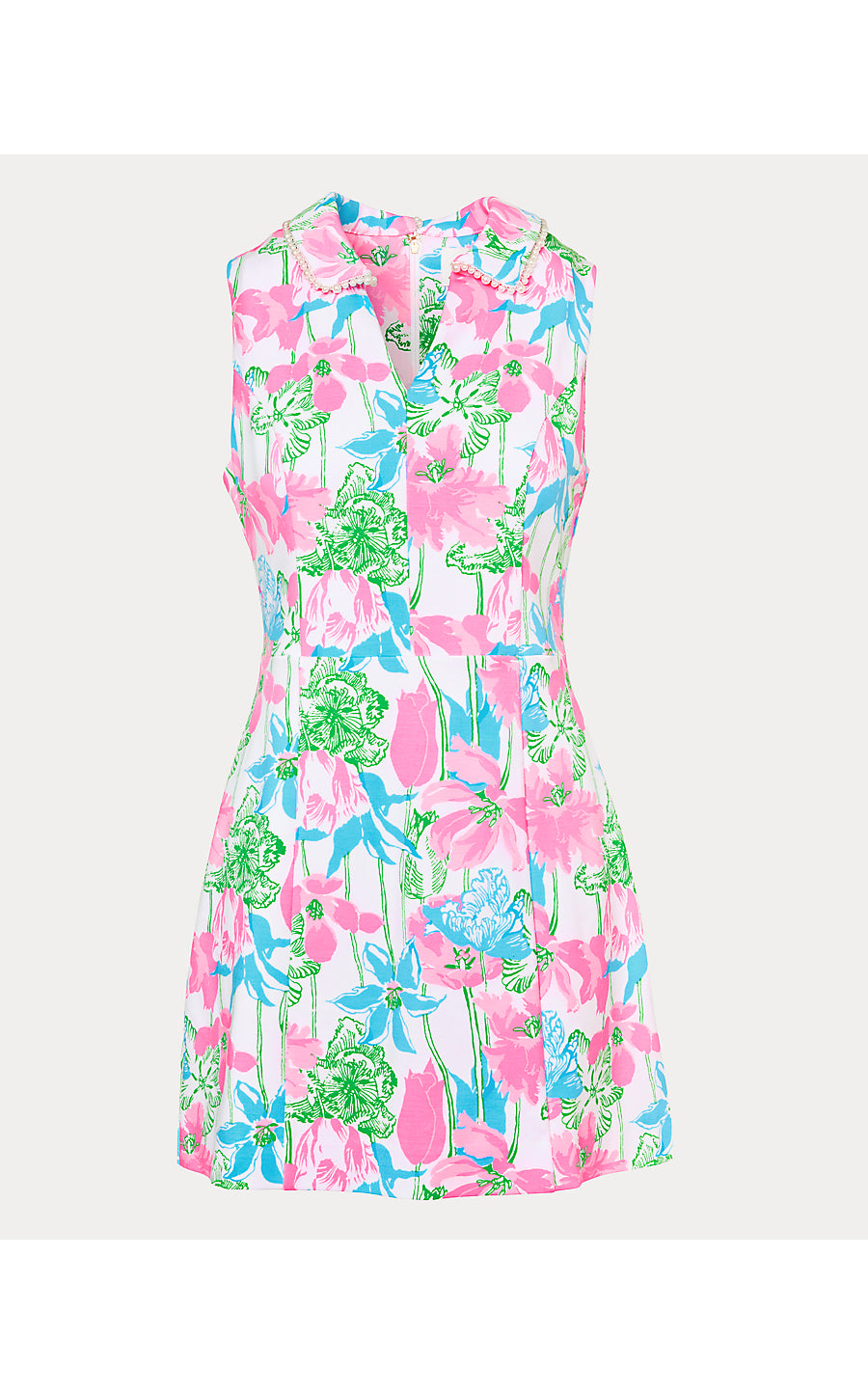 TWILA SKIRTED ROMPER, RESORT WHITE VINEY LINEY