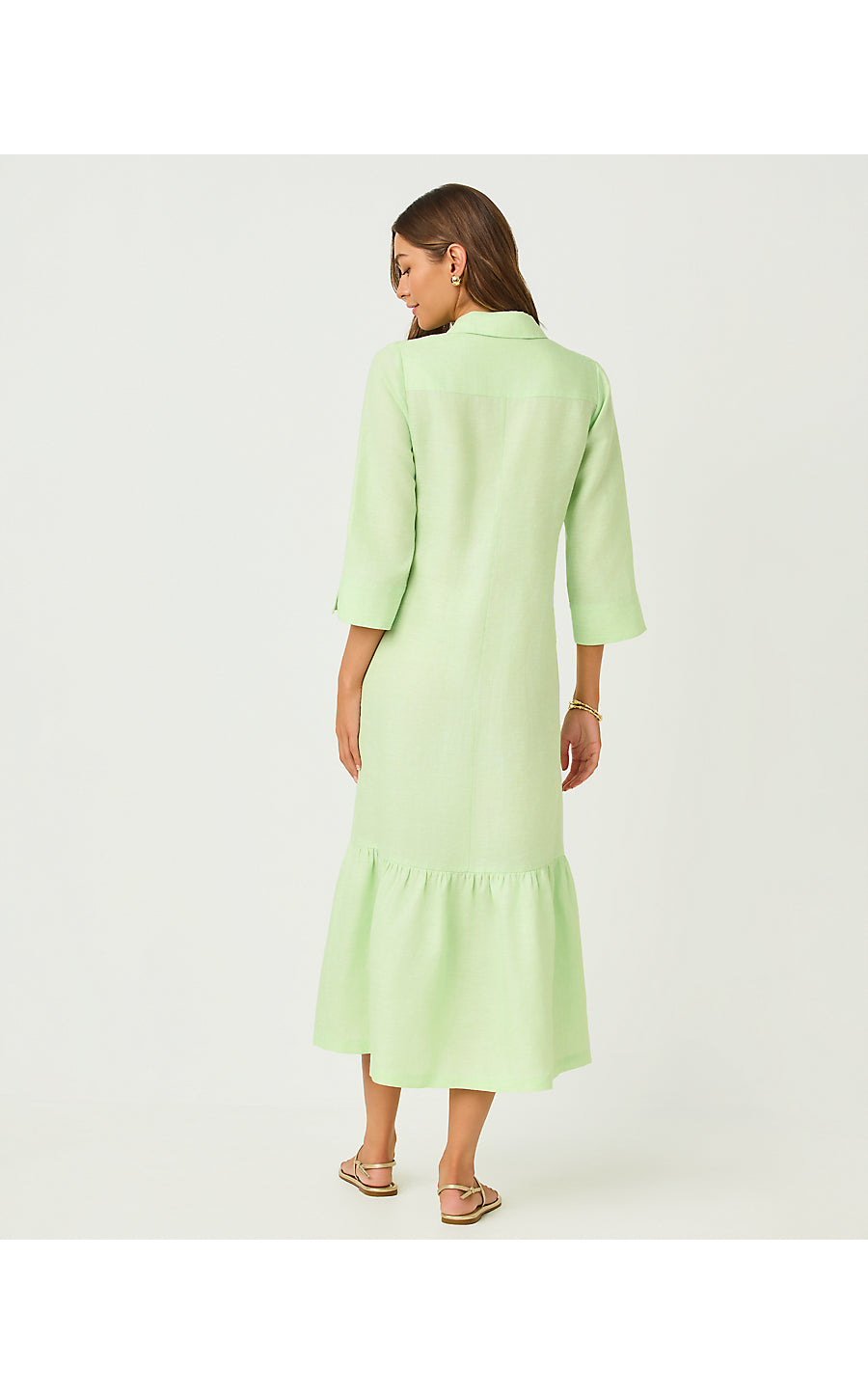 ALORA DRESS, PISTACHIO MACARON X RESORT WHITE