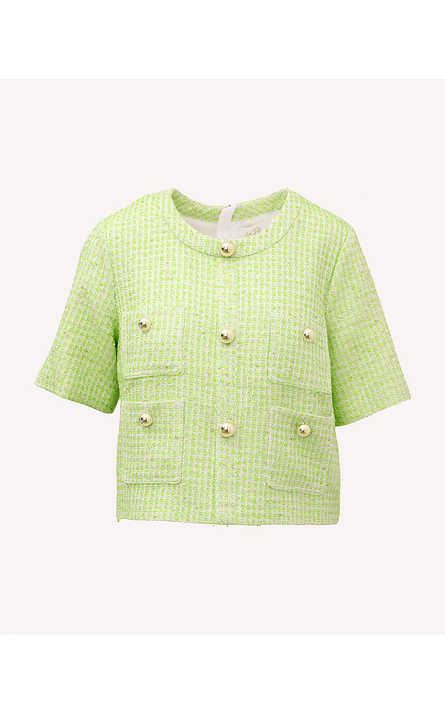 IRVING TOP, CROCODILE GREEN FANTASY BOUCLE