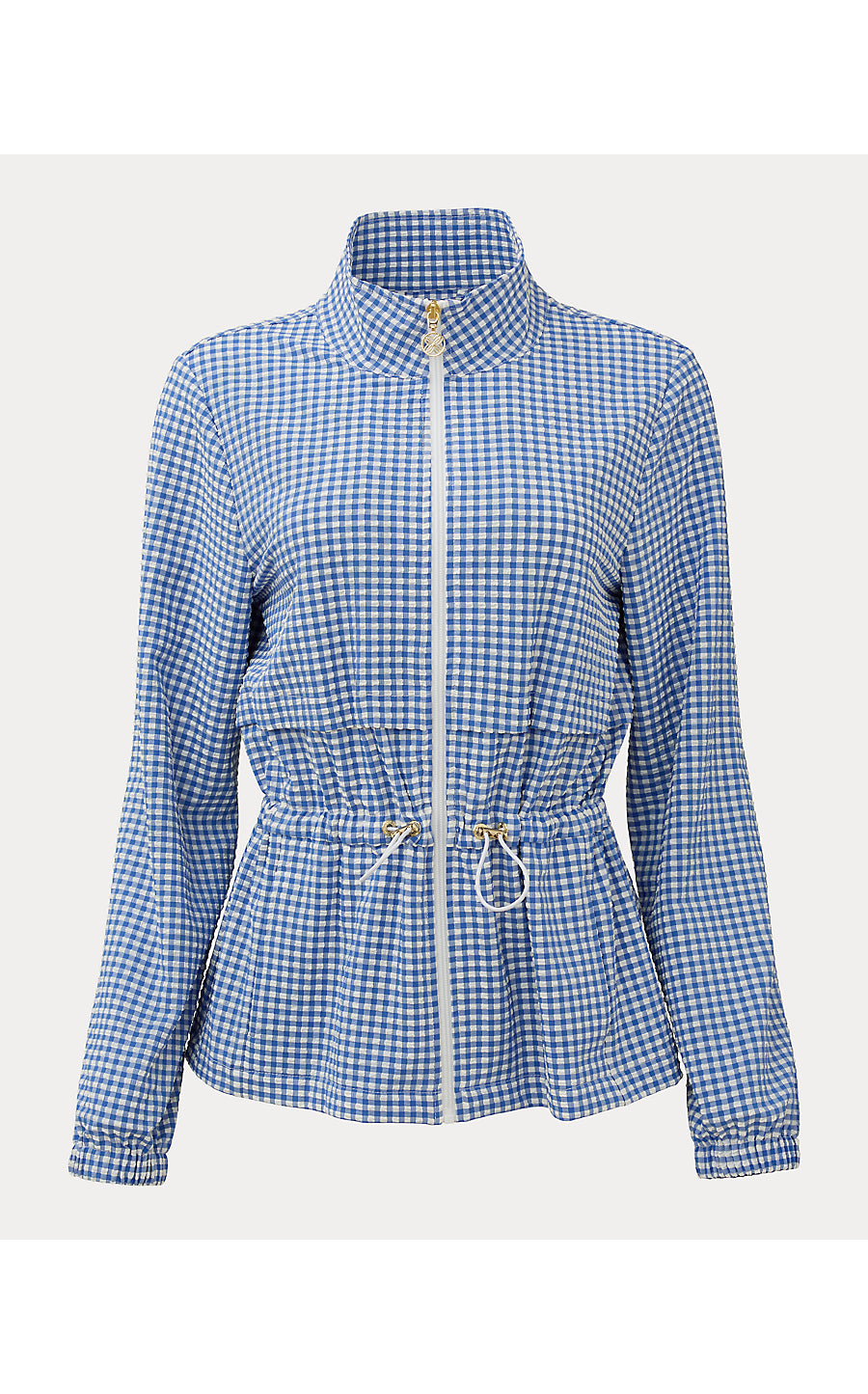 ROMILLY PERFORMANCE JACKET, STARLIGHT NAVY MINI PERFORMANCE GINGHAM