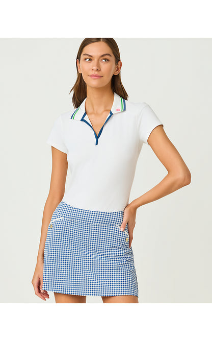 THERA SKORT UPF 50+, STARLIGHT NAVY MINI PERFORMANCE GINGHAM