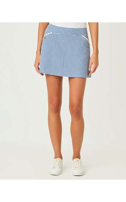 THERA SKORT UPF 50+, STARLIGHT NAVY MINI PERFORMANCE GINGHAM