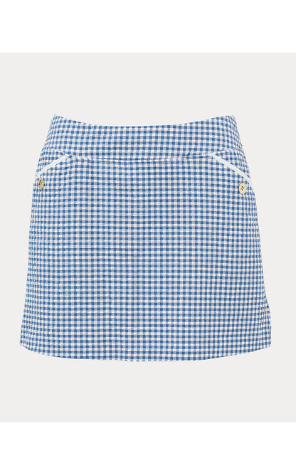 THERA SKORT UPF 50+, STARLIGHT NAVY MINI PERFORMANCE GINGHAM