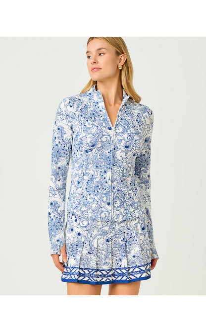 BARBADOS ZIP-UP JACKET UPF 50+, STARLIGHT NAVY CROSSGRAIN ZOOLOGY