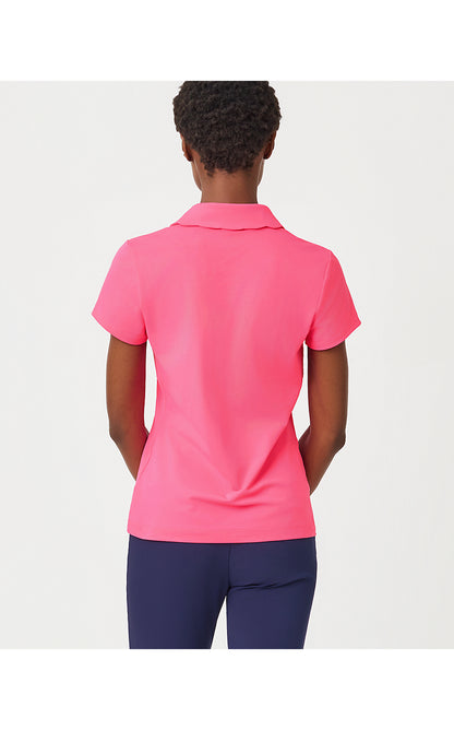 FRIDA SCALLOP POLO UPF 50+, CHERRY BLOSSOM PINK