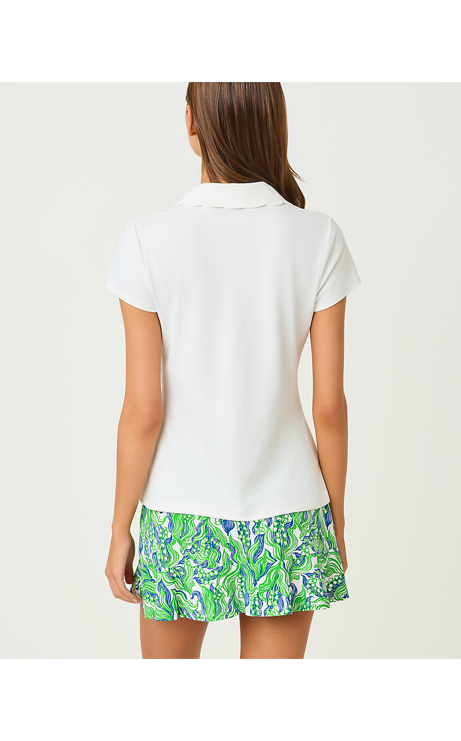 FRIDA SCALLOP POLO UPF 50+, RESORT WHITE