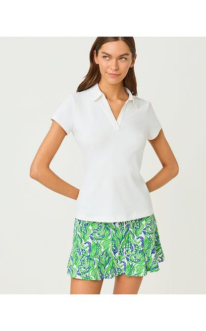 FRIDA SCALLOP POLO UPF 50+, RESORT WHITE