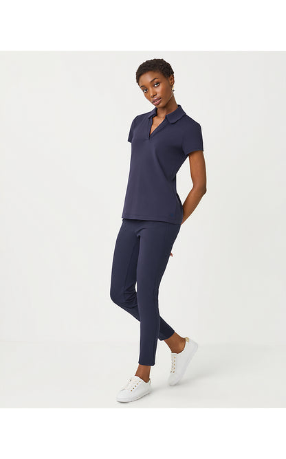FRIDA SCALLOP POLO UPF 50+, TRUE NAVY