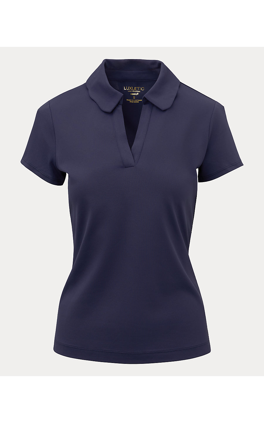 FRIDA SCALLOP POLO UPF 50+, TRUE NAVY