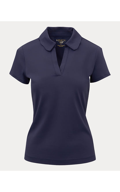 FRIDA SCALLOP POLO UPF 50+, TRUE NAVY