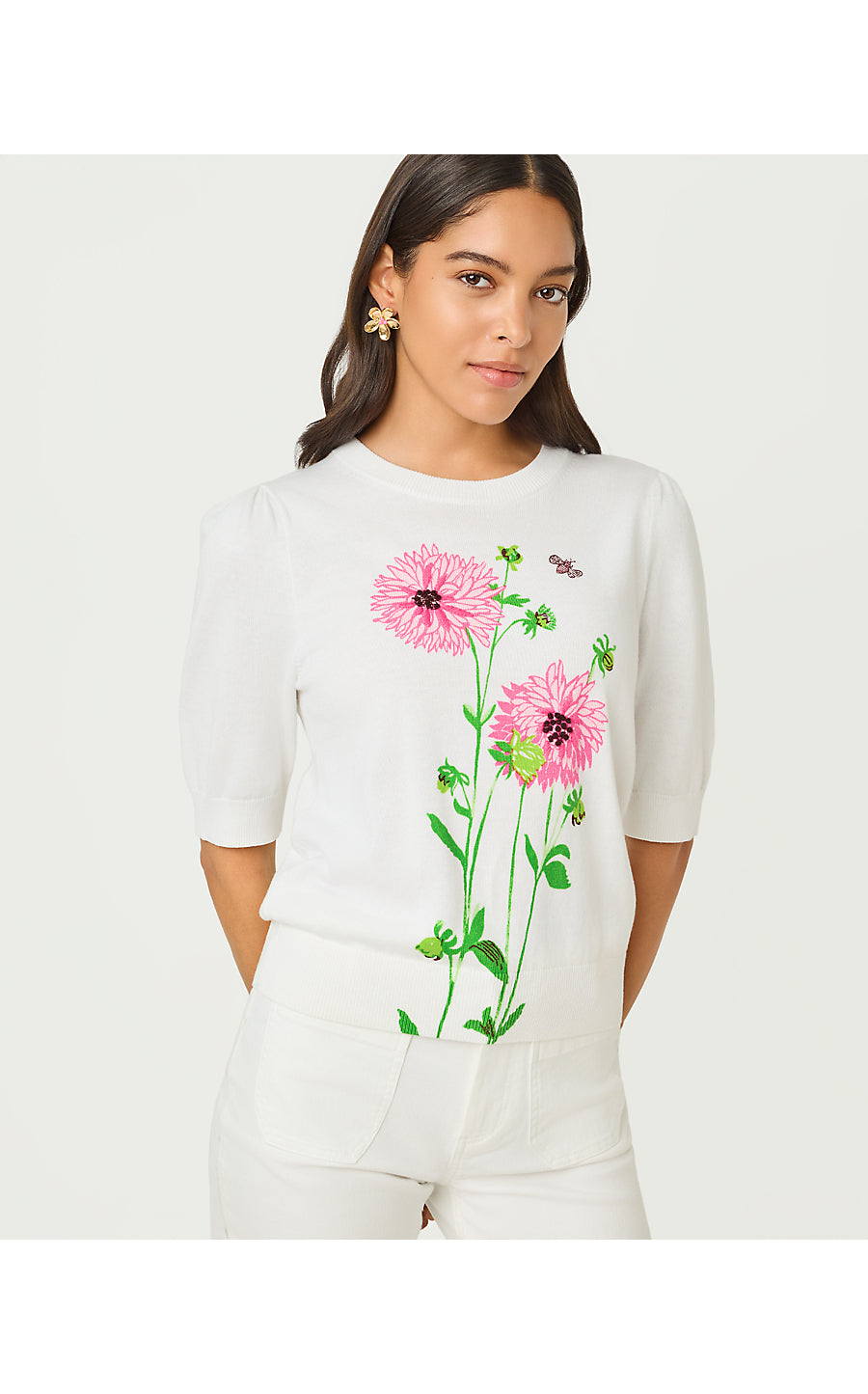 ORTON SWEATER, RESORT WHITE MARYAN ENGINEERED SWEATER