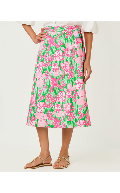 CONSTANCE REVERSIBLE MIDI SKIRT, MULTI CRAZY QUILT