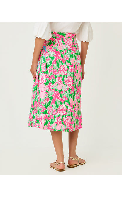 CONSTANCE REVERSIBLE MIDI SKIRT, MULTI CRAZY QUILT