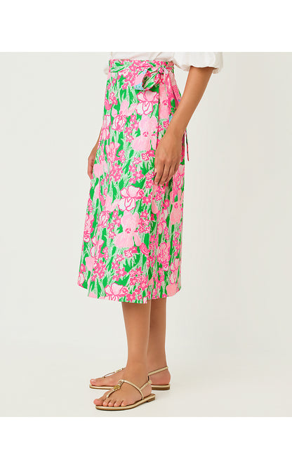 CONSTANCE REVERSIBLE MIDI SKIRT, MULTI CRAZY QUILT