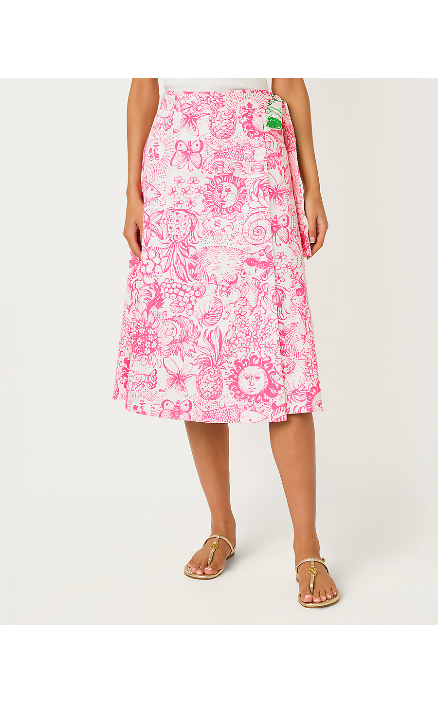 CONSTANCE REVERSIBLE MIDI SKIRT, PUTTING GREEN FLEUR DE LILLY