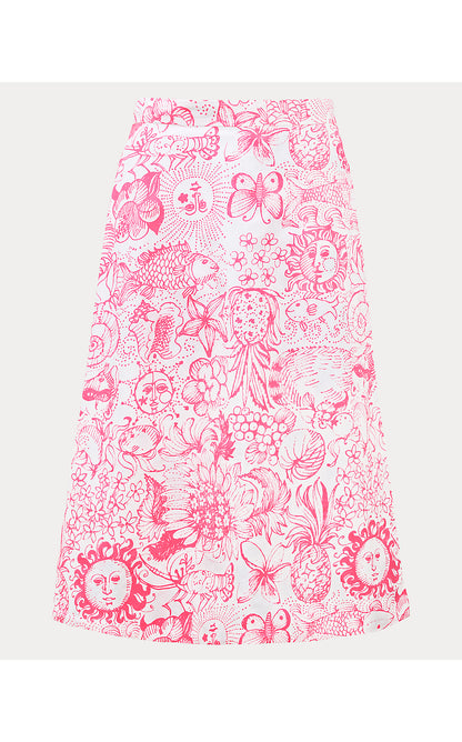 CONSTANCE REVERSIBLE MIDI SKIRT, PUTTING GREEN FLEUR DE LILLY