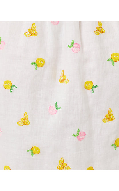 ABRALYNN LINEN SHIRTDRESS, PINK MUSE LEMON BEE HALF DROP