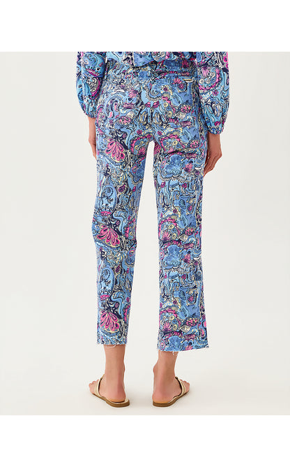 HARLEEN HIGH RISE CROP JEAN, MULTI PAISLEY PARADE