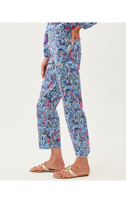 HARLEEN HIGH RISE CROP JEAN, MULTI PAISLEY PARADE