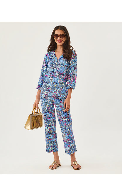 HARLEEN HIGH RISE CROP JEAN, MULTI PAISLEY PARADE