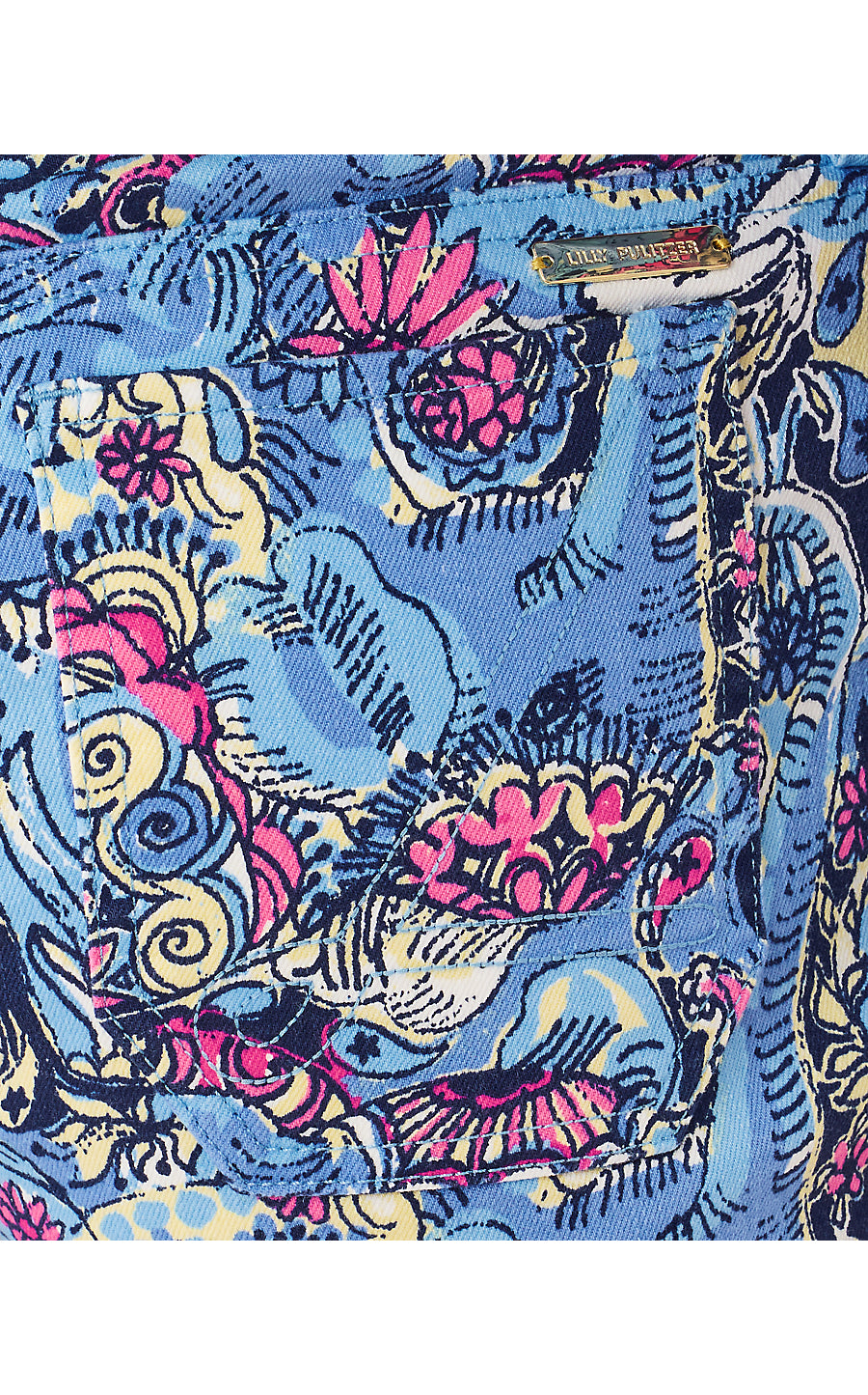 HARLEEN HIGH RISE CROP JEAN, MULTI PAISLEY PARADE