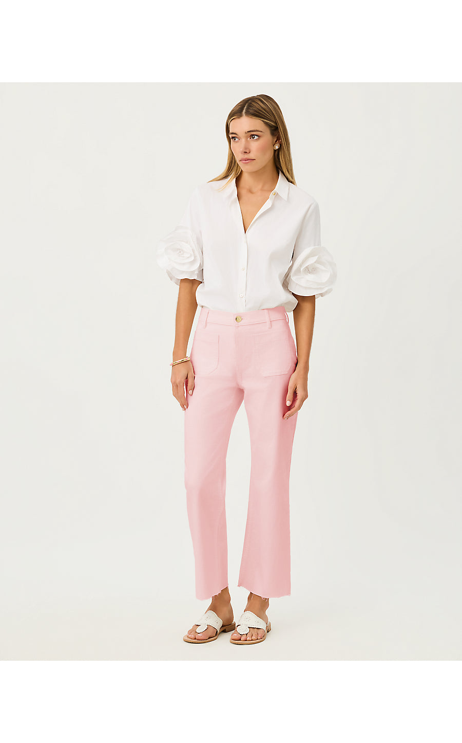 HARLEEN HIGH RISE CROP JEAN, PINK MUSE