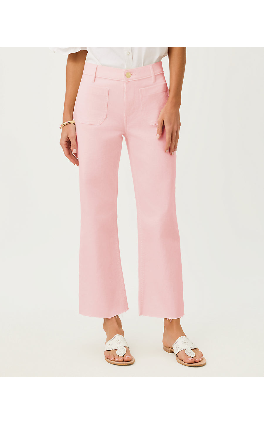 HARLEEN HIGH RISE CROP JEAN, PINK MUSE