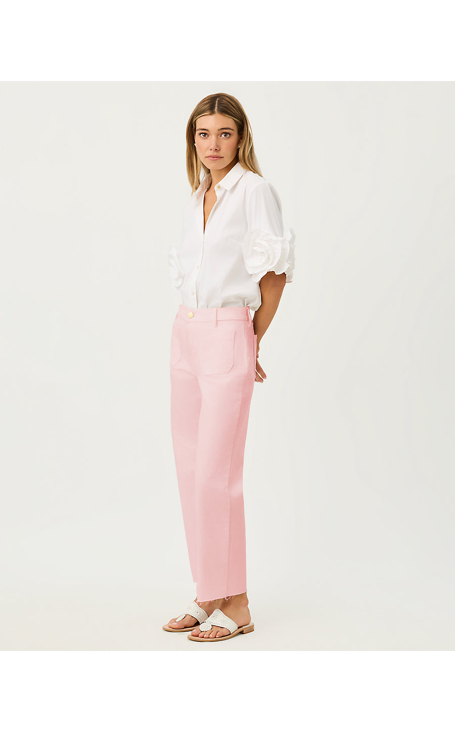 HARLEEN HIGH RISE CROP JEAN, PINK MUSE