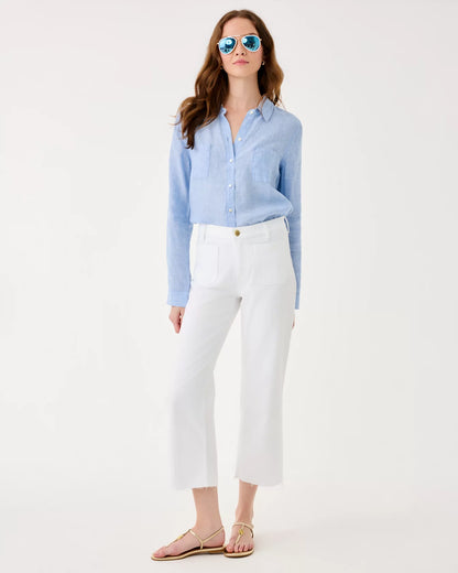 HARLEEN HIGH RISE CROP JEAN, RESORT WHITE S26