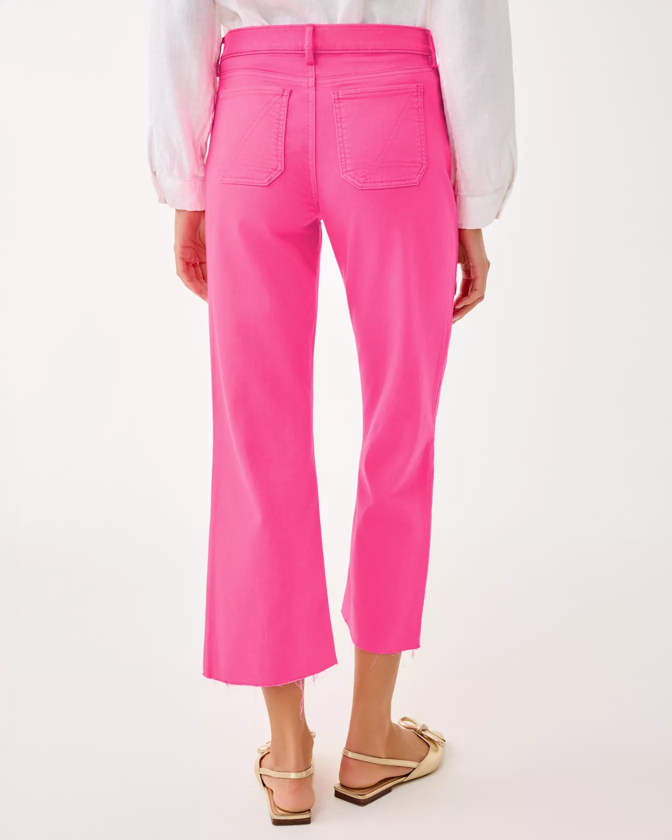 HARLEEN HIGH RISE CROP JEAN, SUN SHELL PINK