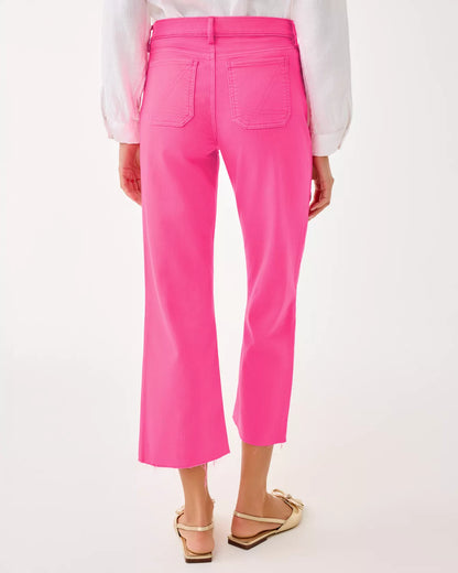 HARLEEN HIGH RISE CROP JEAN, SUN SHELL PINK