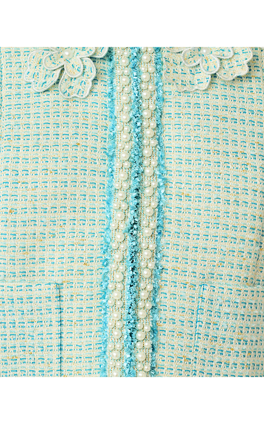 ROHANA BOUCLE JACKET, CAPRI BLUE FANTASY BOUCLE