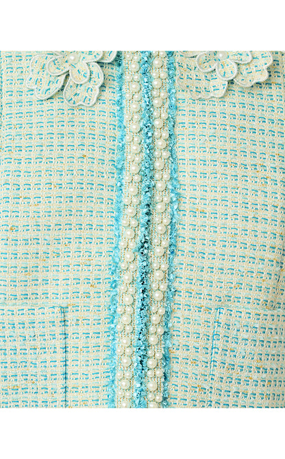 ROHANA BOUCLE JACKET, CAPRI BLUE FANTASY BOUCLE