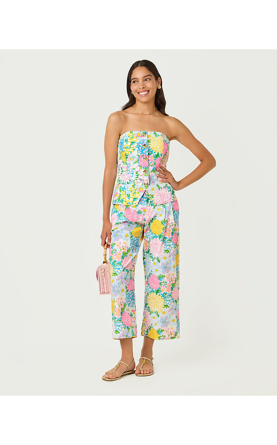 DANNEEL STRAPLESS TOP, MULTI LILLY GARDEN
