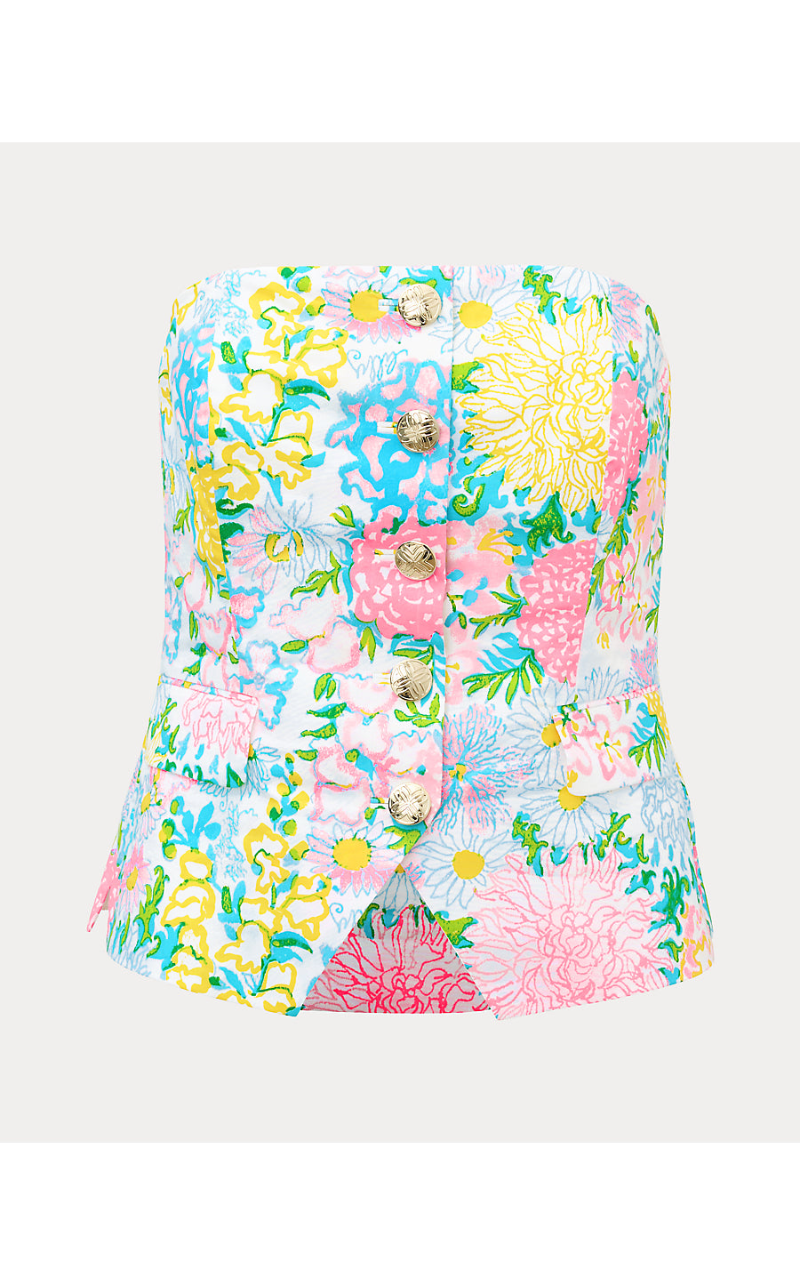 DANNEEL STRAPLESS TOP, MULTI LILLY GARDEN