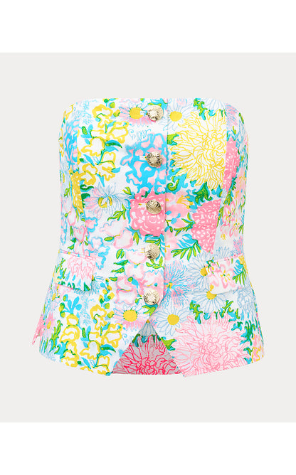 DANNEEL STRAPLESS TOP, MULTI LILLY GARDEN