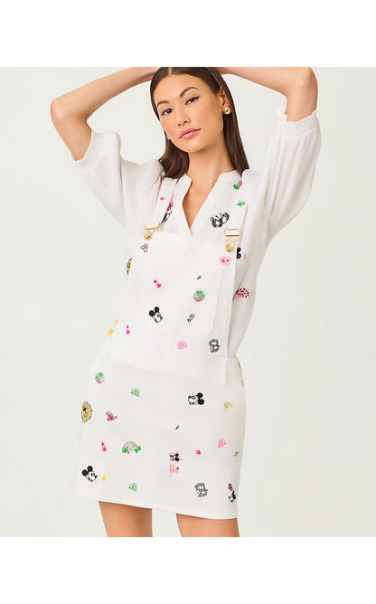 BREWYNN DENIM SKIRTALL, MULTI THROWBACK DISNEY EMBROIDERY
