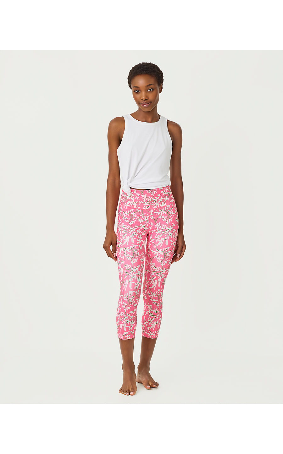 WEEKENDER HIGH RISE CROP, CONFETTI PINK CROSSGRAIN LIL LIZA