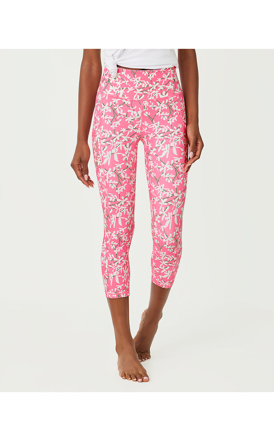 WEEKENDER HIGH RISE CROP, CONFETTI PINK CROSSGRAIN LIL LIZA