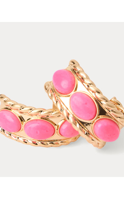 SUNSHINE GROVE HOOP EARRING, CHERRY BLOSSOM PINK